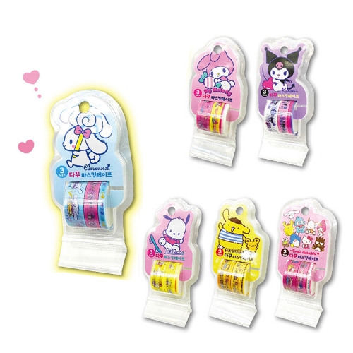 산리오캐릭터 3가지 사이즈 다꾸 마스킹 테이프 마테 다이어리꾸미기