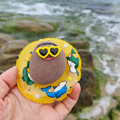 애완돌 여름 해변