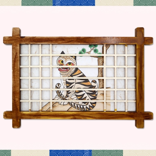 전통 한옥 문틀 민화액자(5인용)