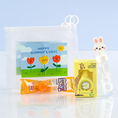 고리 지퍼백 구디백(무료라벨 제작) 모기팔찌 사탕 비눗방울