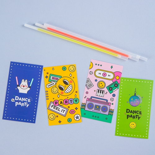 썸머 야광 팝아트 스틱 3개(무료라벨 제작) 랜덤발송