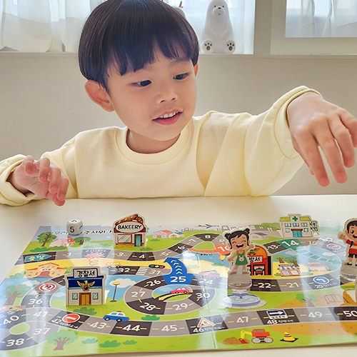 [오늘놀이] 우리동네 팝업 주사위 보드게임(1-4인용/공공기관/KC인증)