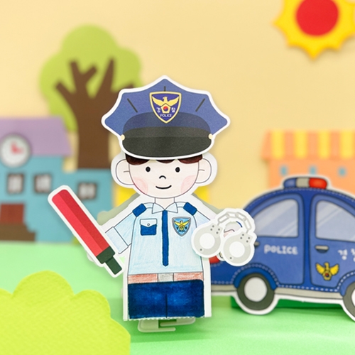 [오늘놀이] 우리동네 직업 태엽 인형(직업 4종세트/태엽포함/KC인증)