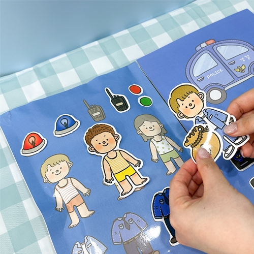 [오늘놀이] 우리동네 경찰 스퀴시북(가위 없이 만들기/풀테이프 포함/KC인증)