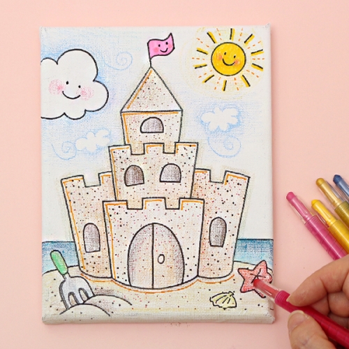 모래성 캔버스 액자