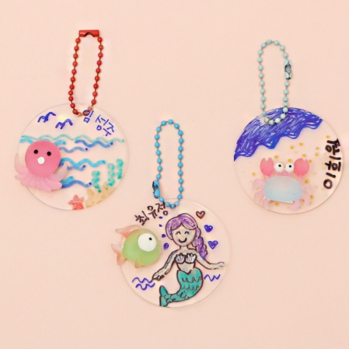 바다생물 아크릴 키링(5개1세트)