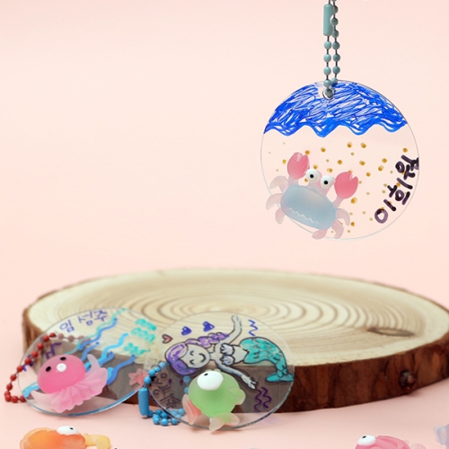 바다생물 아크릴 키링(5개1세트)