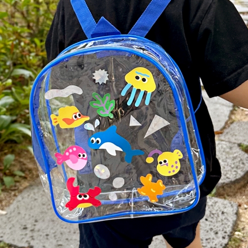 투명 비치백팩 1set