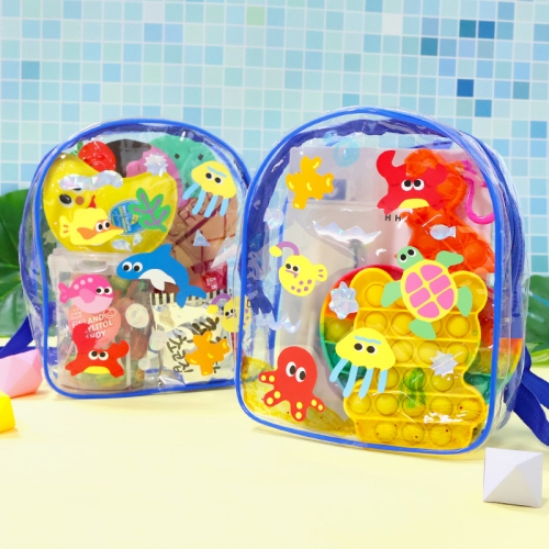 투명 비치백팩 1set