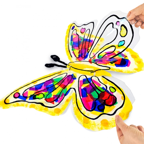 [탑키드] 만들기 셀로판지 입체 나비 날개 (3인용)