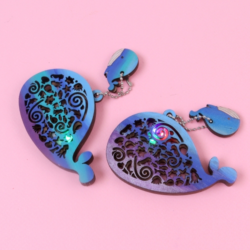 우드DIY 고래 쉐이커 만들기 LED 우드 공예 키링 키트 재료