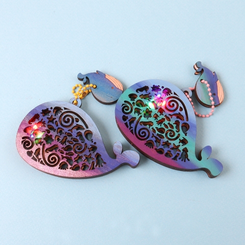 우드DIY 고래 쉐이커 만들기 LED 우드 공예 키링 키트 재료