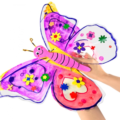 [탑키드] 만들기 EVA 꽃 스티커 입체 나비 날개 (3인용)