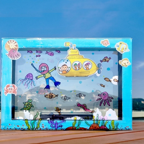 바다 속 LED 잠수함 투명 액자 꾸미기 (1인용)