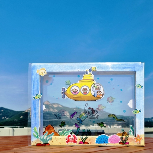 바다 속 LED 잠수함 투명 액자 꾸미기(5인용)