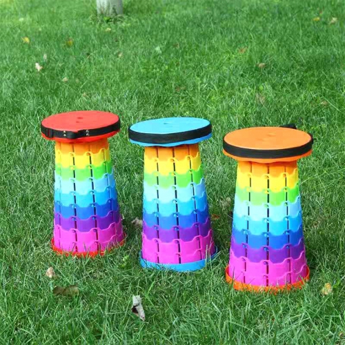 [키즈비전] 아코디언 접이식 놀이공원 줄서기 자바라 의자 (랜덤)