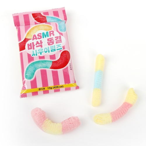 지렁이젤리 동결건조 사우어웜즈 동결젤리 바삭 ASMR 개별포장 어린이간식