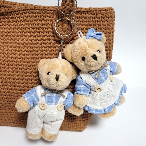 커플토끼 커플곰돌이 패션 키체인(2개묶음)