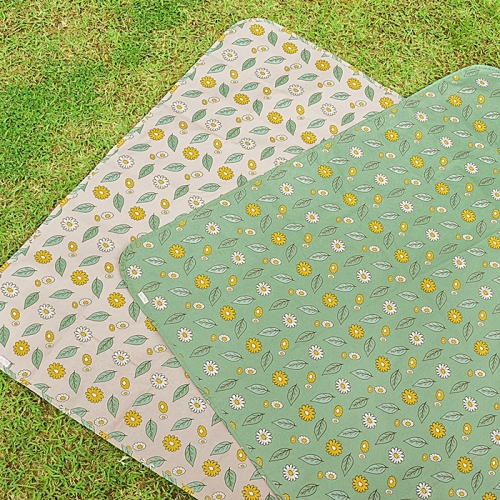 캠핑 피크닉 소풍용 양면 방수 돗자리 들꽃 피크닉 방수 매트 보관 파우치 세트