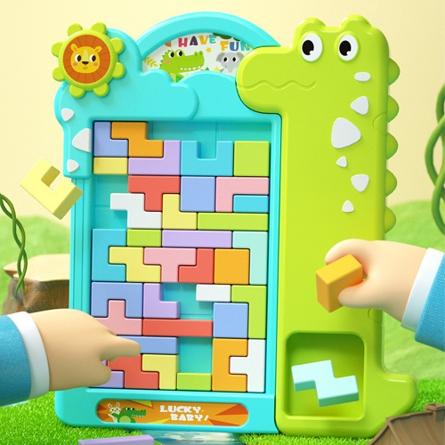 공룡 기린 테트리스 블록 퍼즐 블럭 쌓기 동물 보드게임 입체퍼즐 큐브 맞추기