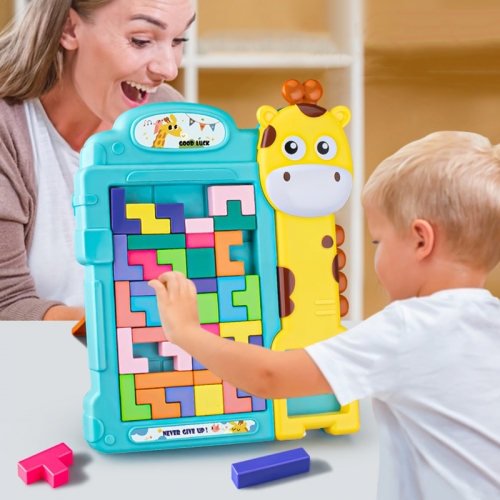 공룡 기린 테트리스 블록 퍼즐 블럭 쌓기 동물 보드게임 입체퍼즐 큐브 맞추기