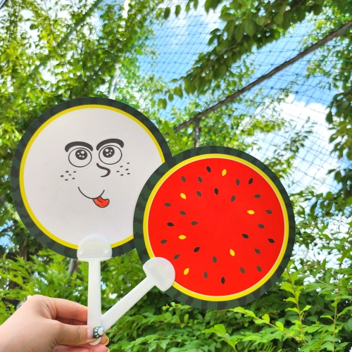 수박 부채 만들기 눈코입 스티커 세트