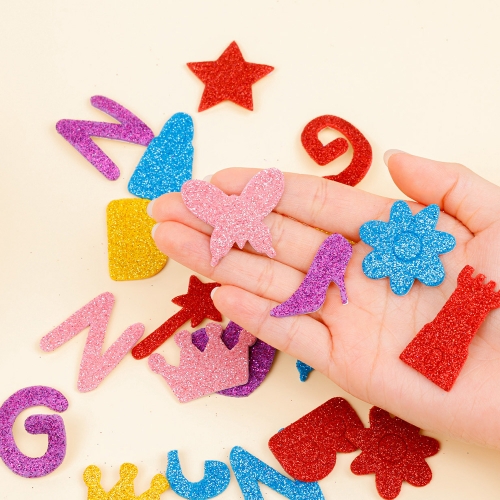 [대원피앤피] EVA 스티커 반짝이 혼합 꾸미기 만들기 재료(소포장/덕용)