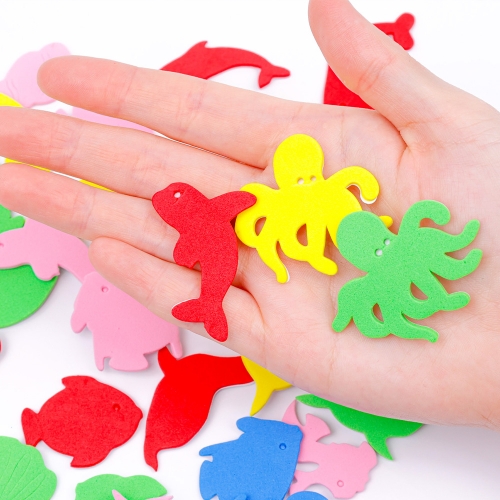 [대원피앤피] EVA 스티커 바다 모양 2종 택1 여름 꾸미기 만들기 재료(소포장/덕용)