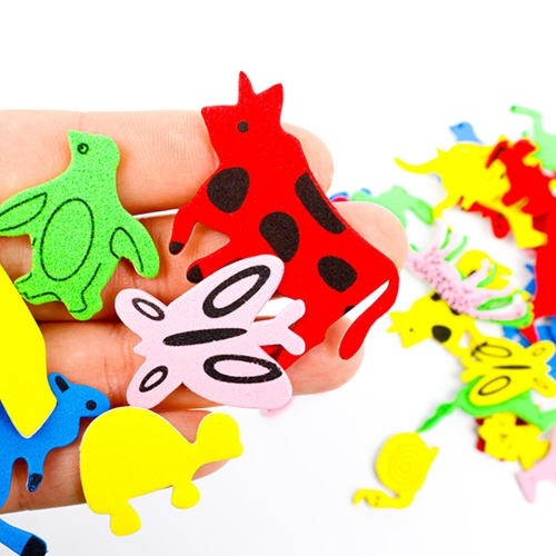 [대원피앤피] EVA 스티커 동물 모양 2종 택1 꾸미기 만들기 재료(소포장/덕용)