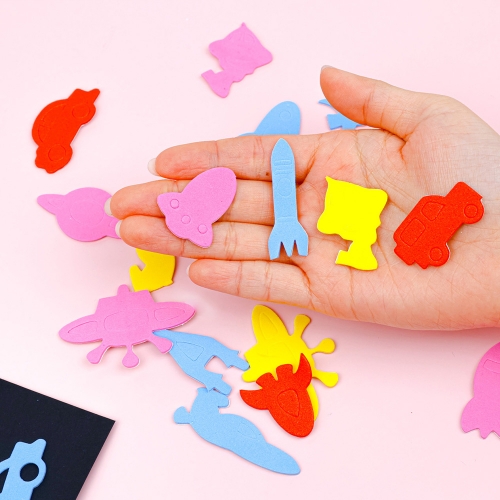 [대원피앤피] EVA 스티커 우주선 모양 꾸미기 만들기 재료(소포장/덕용)