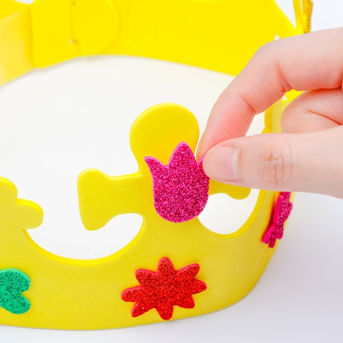 [대원피앤피] EVA 스티커 반짝이 꽃 모양 봄 꾸미기 만들기 재료(소포장/덕용)