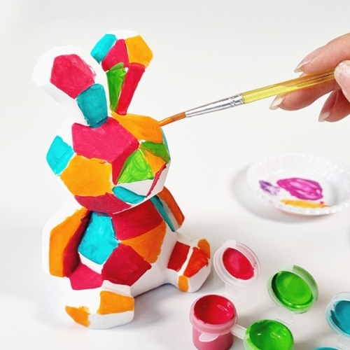 3D 석고 칼라링 토끼/곰/나비/무지개 미술 색칠 놀이 (4종 택1)