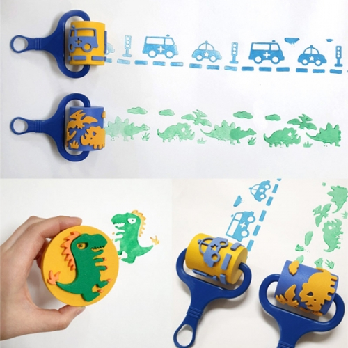 스탬프롤러찍기 공룡 자동차/공주 토끼 (2종 1택) 미술 물감놀이