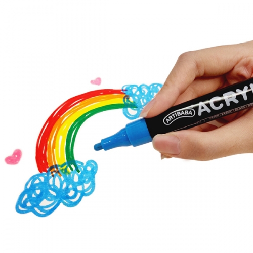 아크릴마카 12색 미술 색칠도구