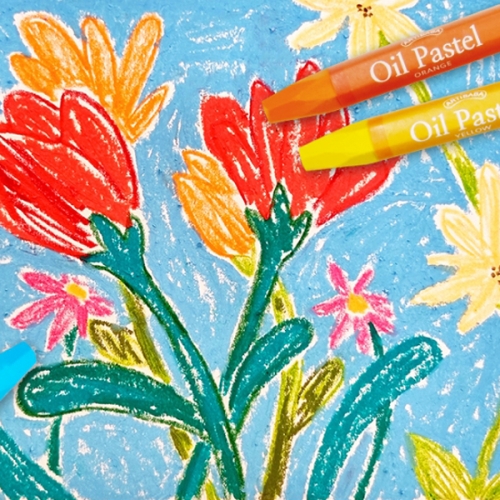 오일파스텔 12색/24색 (2종 택1) 미술 색칠도구 크레파스