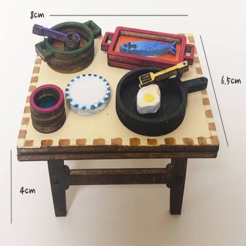 미니어처DIY 사각테이블 색칠놀이
