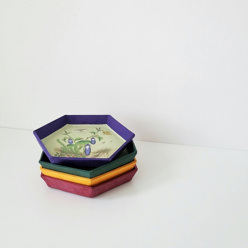 [한지공예]민화 육각접시(4종 택1)