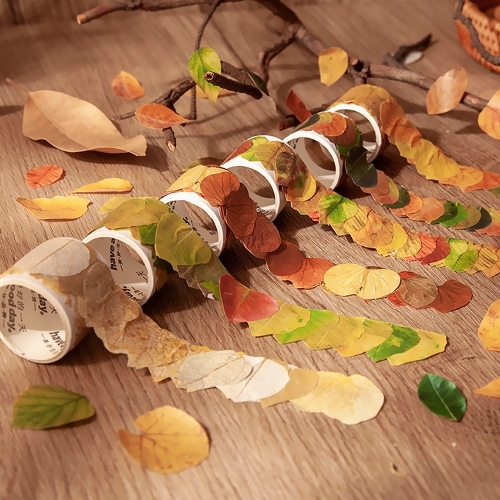 낙엽 롤 스티커