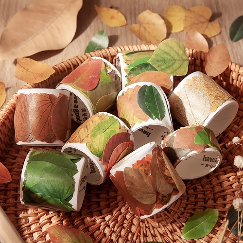 낙엽 롤 스티커