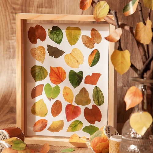 낙엽 롤 스티커