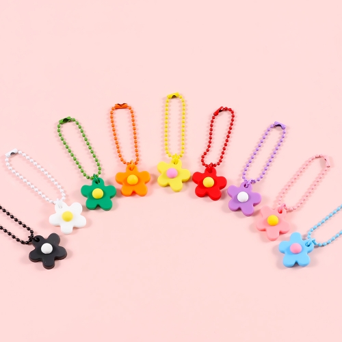 플라워 컬러 군번줄 키링 9개입 세트