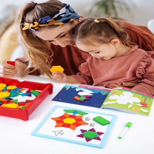 원목 기하도형 퍼즐