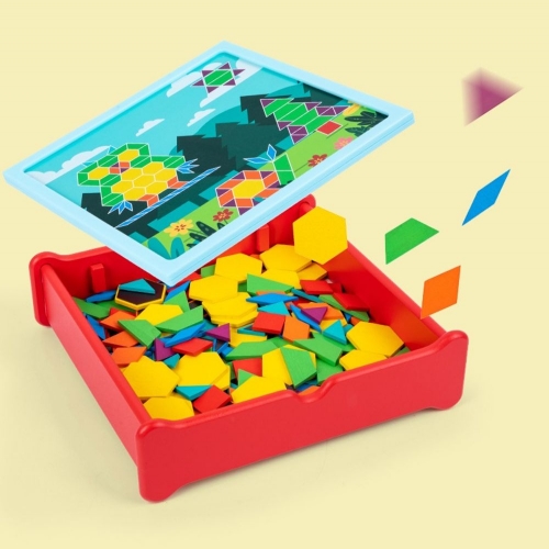 원목 기하도형 퍼즐