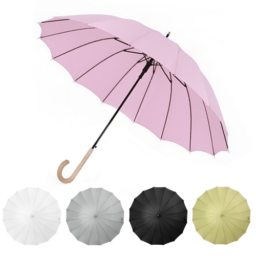 @판매X_파스텔 나무손잡이 16살대 장우산