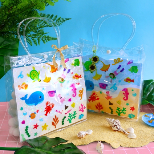 투명 바다 비치백 1set