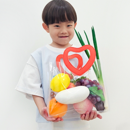 [오늘놀이] 우리동네 시장가방 꾸미기(하트 손잡이/꾸미기 스티커/KC인증)