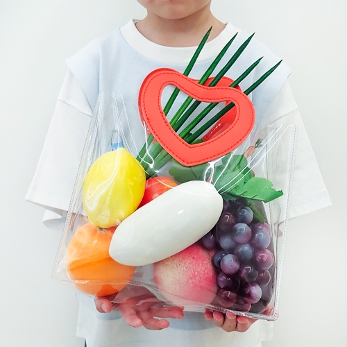 [오늘놀이] 우리동네 시장가방 꾸미기(하트 손잡이/꾸미기 스티커/KC인증)