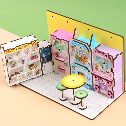 인쇄 우드 럭키 인형 뽑기 가게 만들기