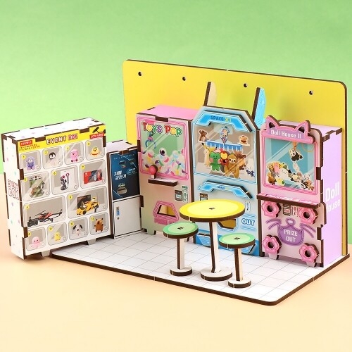 인쇄 우드 럭키 인형 뽑기 가게 만들기