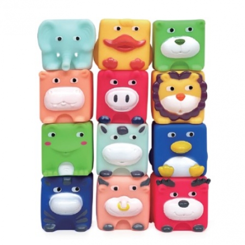 [두손] 소프트동물블럭12p 영유아장난감